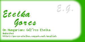 etelka gorcs business card